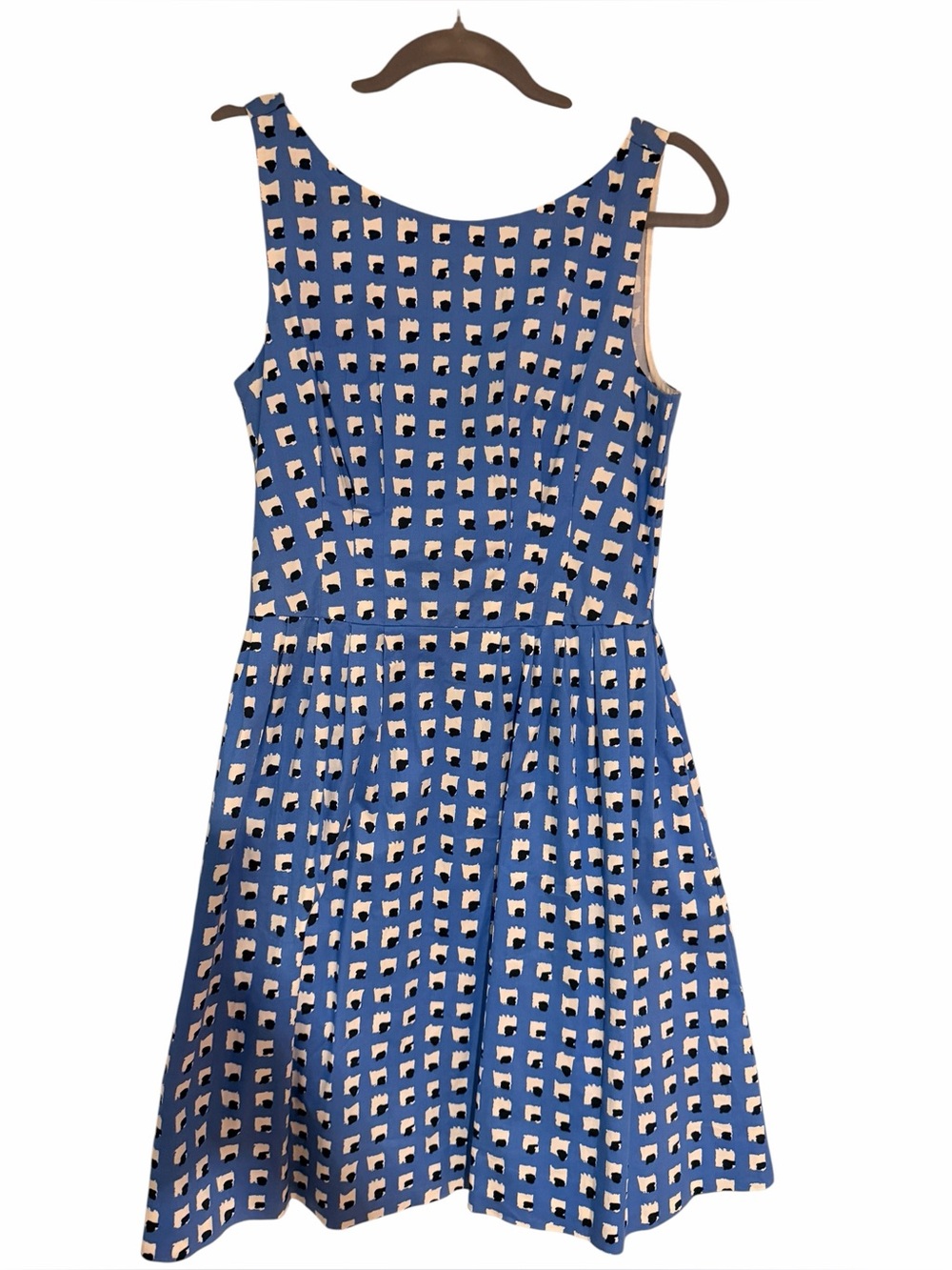 Kate Spade Blue Patterned Sleeveless Dress size 8